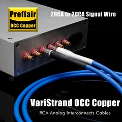 Preffair OCC Copper Audio RCA Interconnect Cable With Silver Plated Plug Lot
