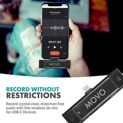 Movo EDGE-UC-DUO Wireless Lavalier Microphone for USB Type C Smartphones