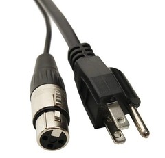 Elite Core PA50 50′ Powered Speaker Cable Cord – Balanced Neutrik XLR + AC Plug