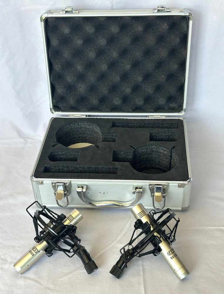 MXL 603S Matched Pair Cartiod Condenser Microphones with Shockmounts & Case