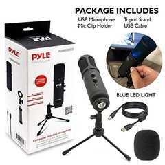 Usb Condenser Microphone With Adjustable Gain For Streaming Podcasting Gaming