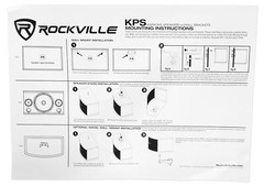 Pair Rockville KPS80 8″ 3-Way 800 Watt Karaoke/Pro Speakers+Wall Brackets / MDF!