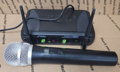 Pyle PDWM3375 2 Channel UHF Wireless Microphone W/MIC (TESTED)