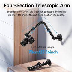 Magic Arm Camera Wall Mount for Camera 2KG Load Angle Length Adjustable Wall Mag
