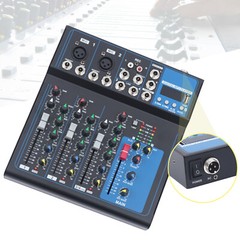 DJ Live Sound Mixing Console USB 4-Channel Mixer Bluetooth Studio Audio Mixer