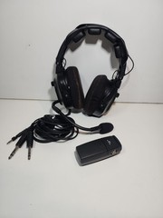 TELEX ECHELON aviation headphones w/ microphone headset 3 plug untested +C-57a