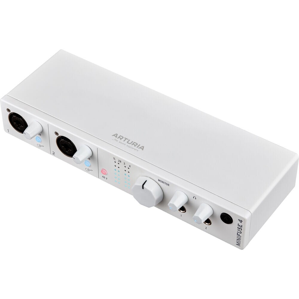 Arturia MiniFuse 4 Portable 4×4 USB Type-C Audio/MIDI Interface | White