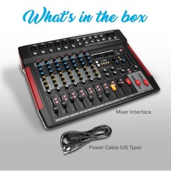 Pyle 8Ch DJ Controller Sound Mixer w/380 DSP Effects