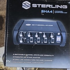 Sterling SHA4 4-Channel Balanced Headphone Amp TRS In/Out Black