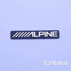 4pcs Alpine Badge Emblem Logo Sticker Aluminun Car Speaker Aftermarket