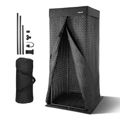 VEVOR Portable Vocal Booth, 6.56 ft Height, Black