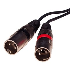 Dual XLR Male to Dual RCA Male 10ft Patch Cable Audio Adapter Cord