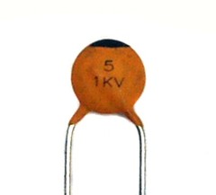 100pc Disc Ceramic Capacitor 5pF 1KV D ±0.5pF NP0 Pitch= 5mm RoHS Taiwan NPO