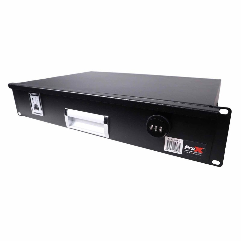 ProX T-2RD-12-MK3 2U Black Pro Audio Metal Rack Drawer 12″ Depth idjnow
