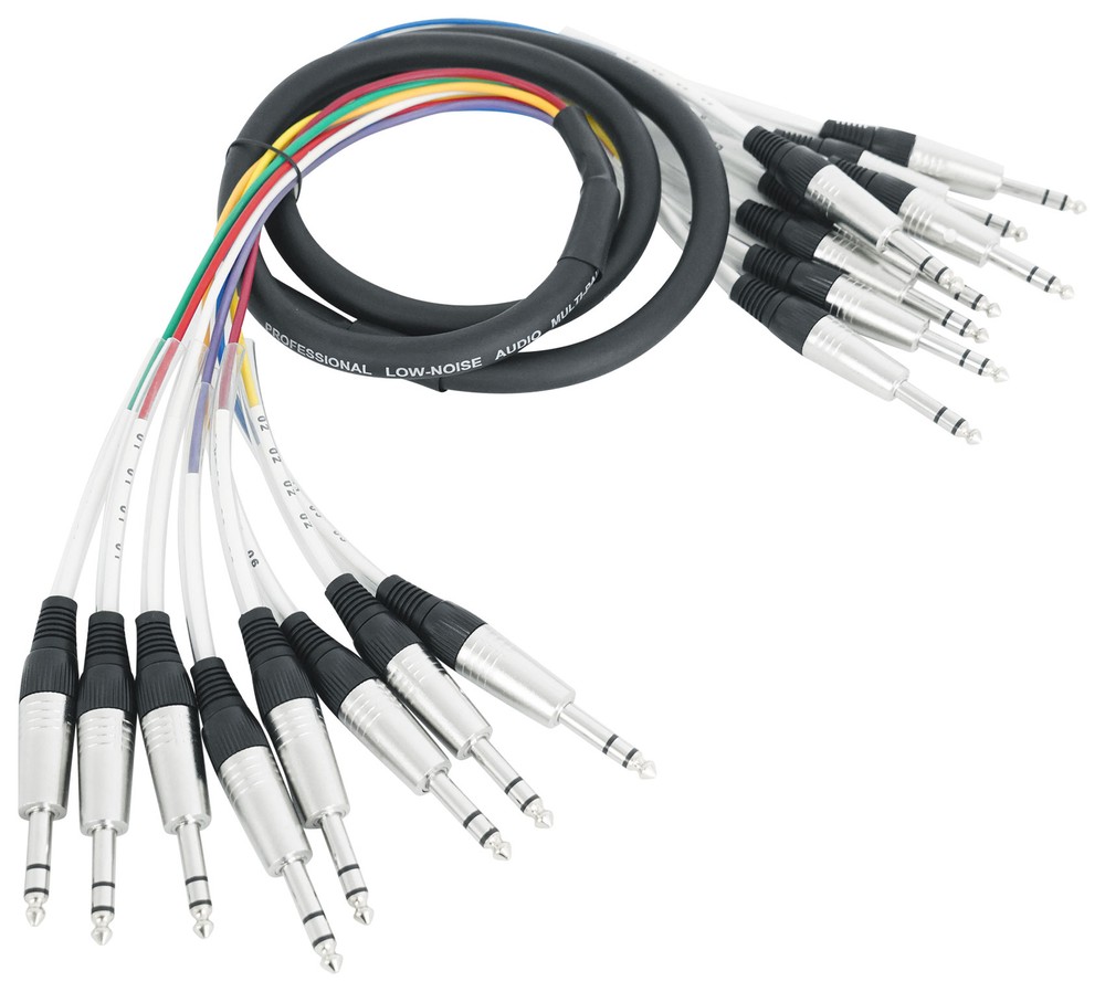 Rockville SQ806 8 Channel 6 Foot 1/4″ TRS Snake Cable (Male to Male)