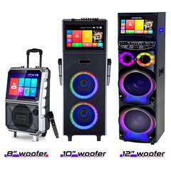 Professional Karaoke Machine BT Speaker w/ Lyrics Display Screen & Wireless Mic