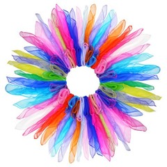 28pcs Dance Scarves Square Juggling Silk Play Movement Scarves Magic Tricks P…