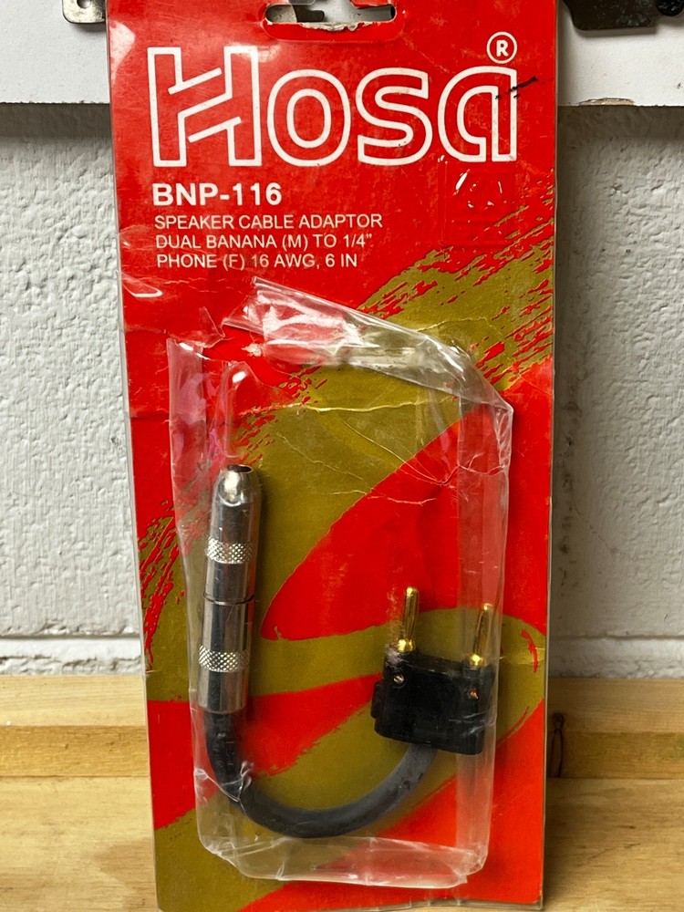 Hosa BNP-116 1/4″ TS Female to Dual Banana Speaker Adapter