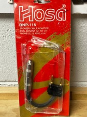 Hosa BNP-116 1/4″ TS Female to Dual Banana Speaker Adapter