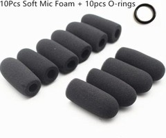 10 Pack Soft Foam Windscreens For David Clark Lightspeed Headset Microphones