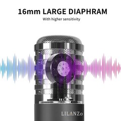 USB Condenser Microphone for PC PS4, PS5 Streaming Singing Podcast Studio, Co…