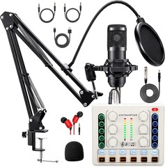 Upgraded Podcast Microphone Kit – Perfect for Streaming and Content Creation