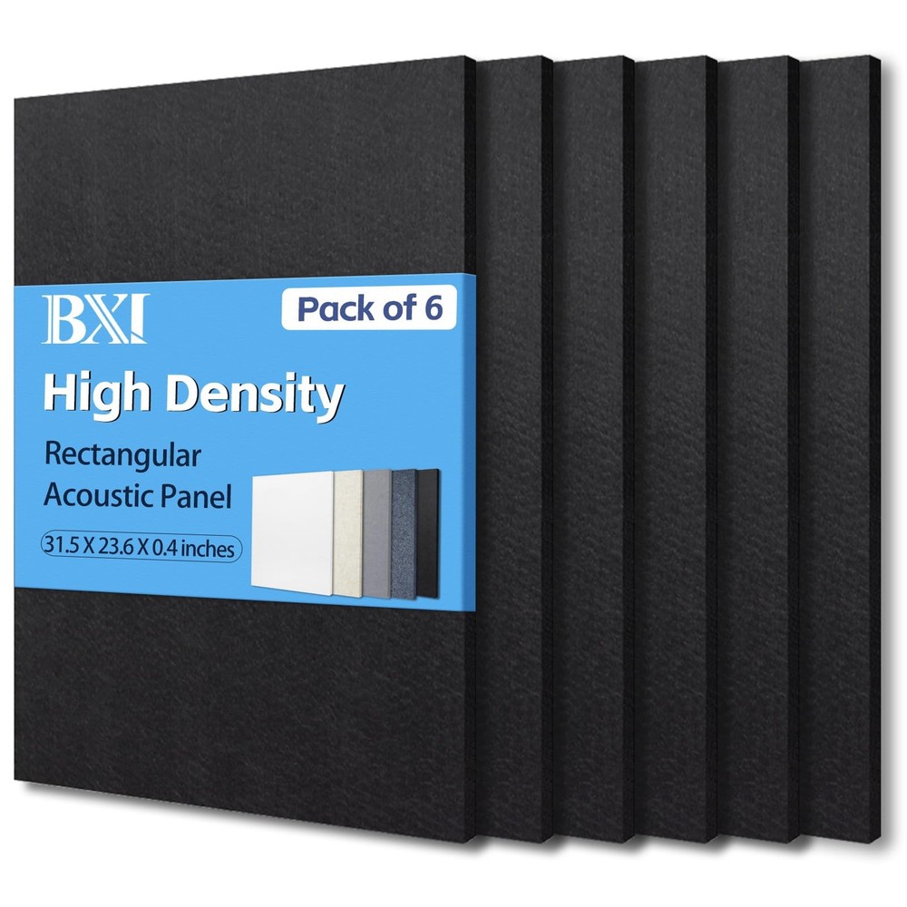 Sound Absorber – 31.5 X 23.6 X 0.4 Inches 6 Pack High Density Acoustic Absorp…