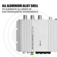 Serounder Audio Power Amplifier 2X15W 20W Hi-Fi 2.1Ch Hifi Stereo Subwoofer Amp
