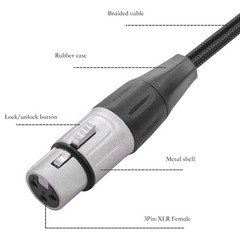 Microphone Sound Cable Excellent Clarity For Recording Devices Easy To Use