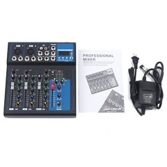 4-Channel Bluetooth USB Audio Mixer With Reverb for DJs & Performances 110V