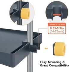 LINCO Adjustable Microphone Mic Stand with Clamp-On Rack Tray & Carrying Bag
