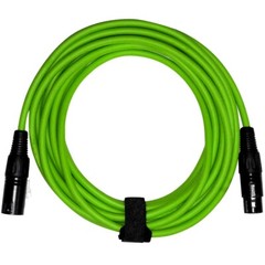 Professional 20′ Green XLR Male to XLR Female Microphone Speaker Cables 4 Pack