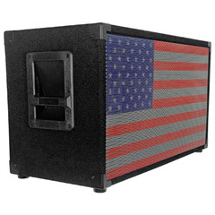 2×12 Guitar Speaker Cabinet – 8 ohms with Interchangeable USA Flag Grille