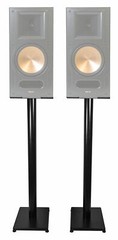 Pair Black 37” Steel Speaker Stands For Pair Klipsch RB-81 Bookshelf Speakers