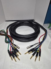 20ft Neutrik 1/4 Jack Loom & 5-pin Male Din Braided Cable Way Multicore Stage
