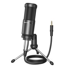 Condenser Microphone, Cardioid Studio Condenser Recording Mic with 3.5mm XLR for