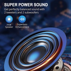 3000W Portable Bluetooth Speaker Dual 8″ Subwoofer Party Heavy Bass Sound System