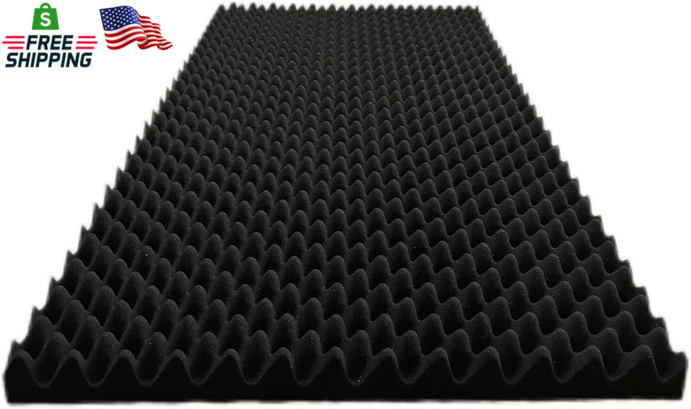 1 Pack Egg Crate Foam Sound Proof Foam Panels for Walls,48“X24“X2“ Inch Acous