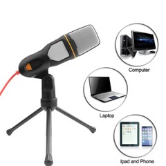 With Mini Stand Tripod Microphone Audio Recording Video Live PC Phone Desktop