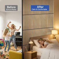 10 Pack Oak Wood Slat Acoustic Wall Panels – Soundproof & Stylish Decor