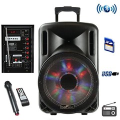 beFree 12″ Portable 2500W Bluetooth PA DJ Party Speaker Lights MIC w Warranty