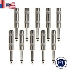 1/4″MONO TS Phone Audio Phono Guitar Cable Male Connector Plug Jack 6.35mm