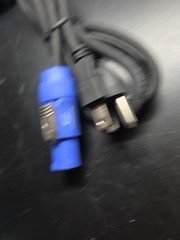 Lot 2 5ft blue PowerCon NAC3FCA to male Edison Power Cord Connector Cable 20A