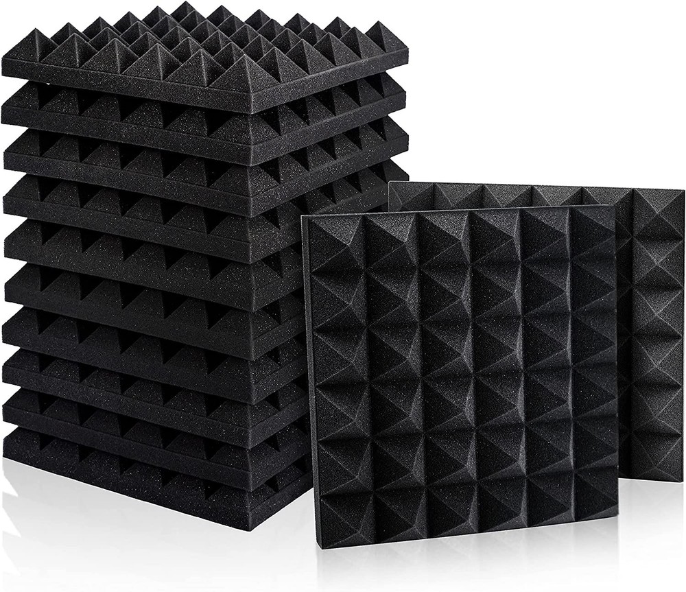 12 Pack 12 X 12 X 2″ Acoustic Foam Wall Panels Soundproofing Tiles Studio Decor
