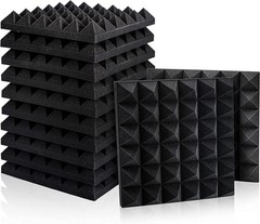 12 Pack 12 X 12 X 2″ Acoustic Foam Wall Panels Soundproofing Tiles Studio Decor