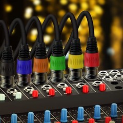 XLR Cables, Microphone Cable 1.5ft 6 Packs, Short XLR Cable Male to Female Mi…