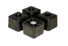 20 LARGE CUBE SQUARE RUBBER FEET INDUSTRIAL AMPS, CASES – FREE S&H USA