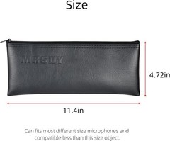 Elegant Microphone Protection Bag with Zipper – Ideal for Musicians 11.4″x4.72″