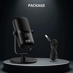 GVM USB Type-C Microphone, Plug and Play Condenser Microphone with Gain Contr…