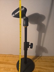 Black Iron Base Desk Mic Stand Adjustable